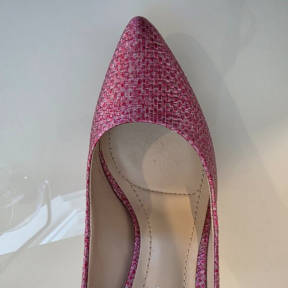 BCBGeneration Pink Woven Stiletto Heels 👠 Size 7 - Picture 14 of 14